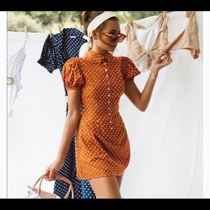 We Wore What Elle Polka Dot Mini Dress